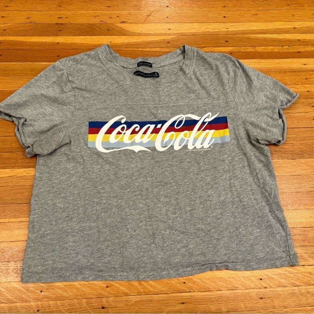 Abercrombie and Fitch Coca Cola grey short sleeve tee
